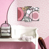 Tablou Canvas cu Led Rosa, Multicolor, 66 x 45 cm