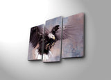 Tablou Canvas cu Led Vultur, Multicolor, 66x 45 cm