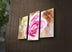 Tablou Canvas cu Led Trandafir Roz, Multicolor, 66 x 45 cm, SKU 254LED3234