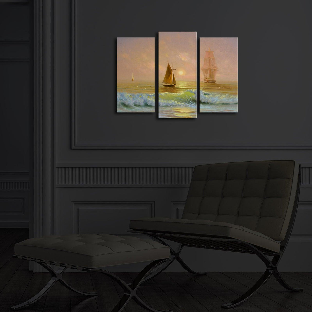 Tablou Canvas cu Led Vasco de Gama, Multicolor, 66 x 45 cm