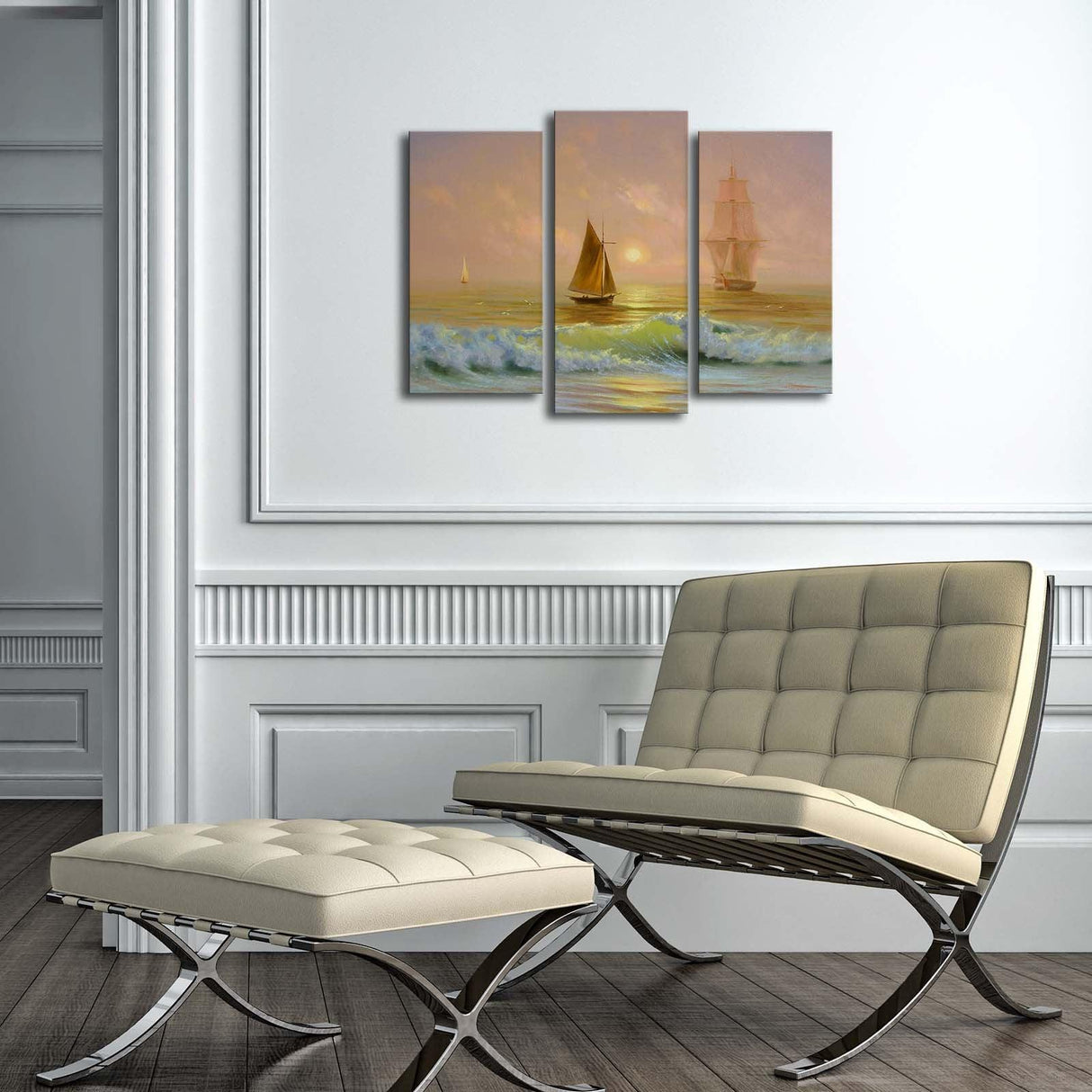 Tablou Canvas cu Led Vasco de Gama, Multicolor, 66 x 45 cm