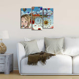 Tablou Canvas cu Led Parc de Distractie, Multicolor, 66 x 45 cm