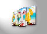 Tablou Canvas cu Led Coctail, Multicolor, 66 x 45 cm