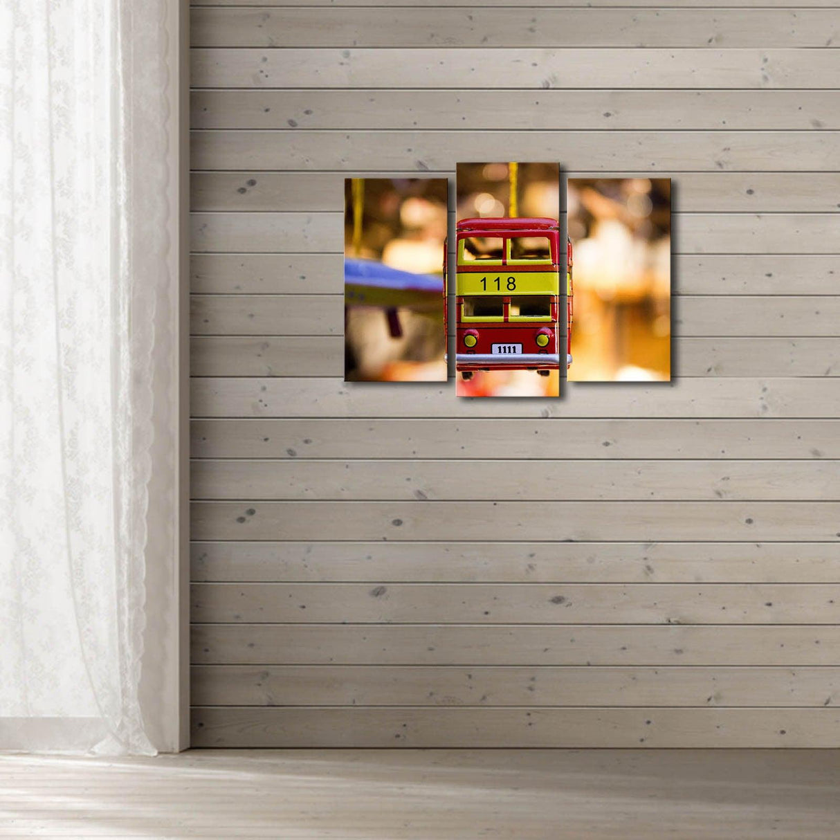 Tablou Canvas cu Led 3PATİACT, Multicolor, 66x45 cm