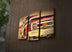 Tablou Canvas cu Led 3PATİACT, Multicolor, 66x45 cm, SKU 254LED3245