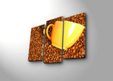 Tablou Canvas cu Led Cafea, Multicolor, 66 x 45 cm
