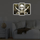 Tablou Canvas cu Led Pirate, Multicolor, 66 x 45 cm