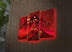 Tablou Canvas cu Led Lady in Red, Multicolor, 66 x 45 cm, SKU 254LED4268