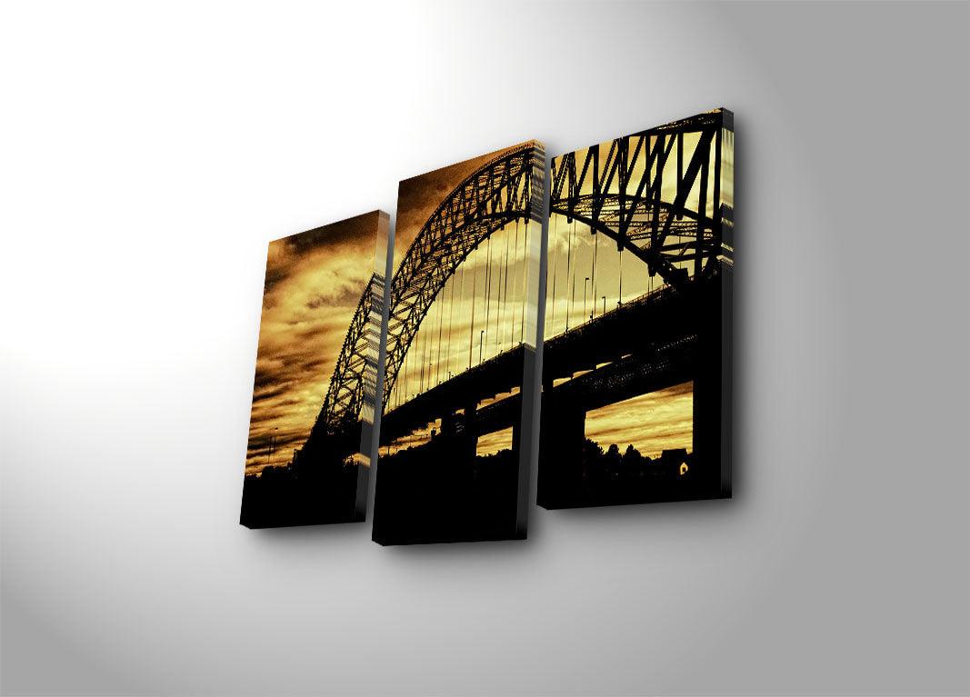 Tablou Canvas cu Led Panorama Sydney, Multicolor, 66 x 45 cm