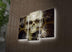 Tablou Canvas cu Led Skull, Multicolor, 66 x 45 cm, SKU 254LED4271