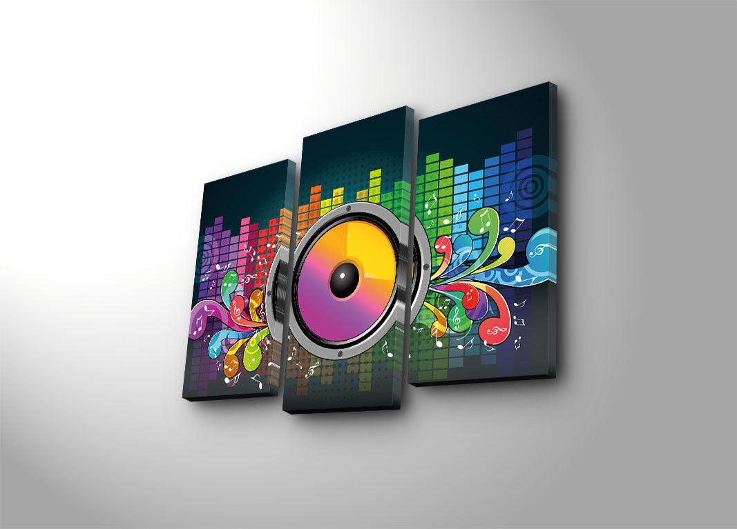Tablou Canvas cu Led Dj Mixer, Multicolor, 66 x 45 cm