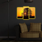 Tablou Canvas cu Led Cernica, Multicolor, 66 x 45 cm