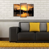 Tablou Canvas cu Led Herastrau, Multicolor,  66 x 45 cm