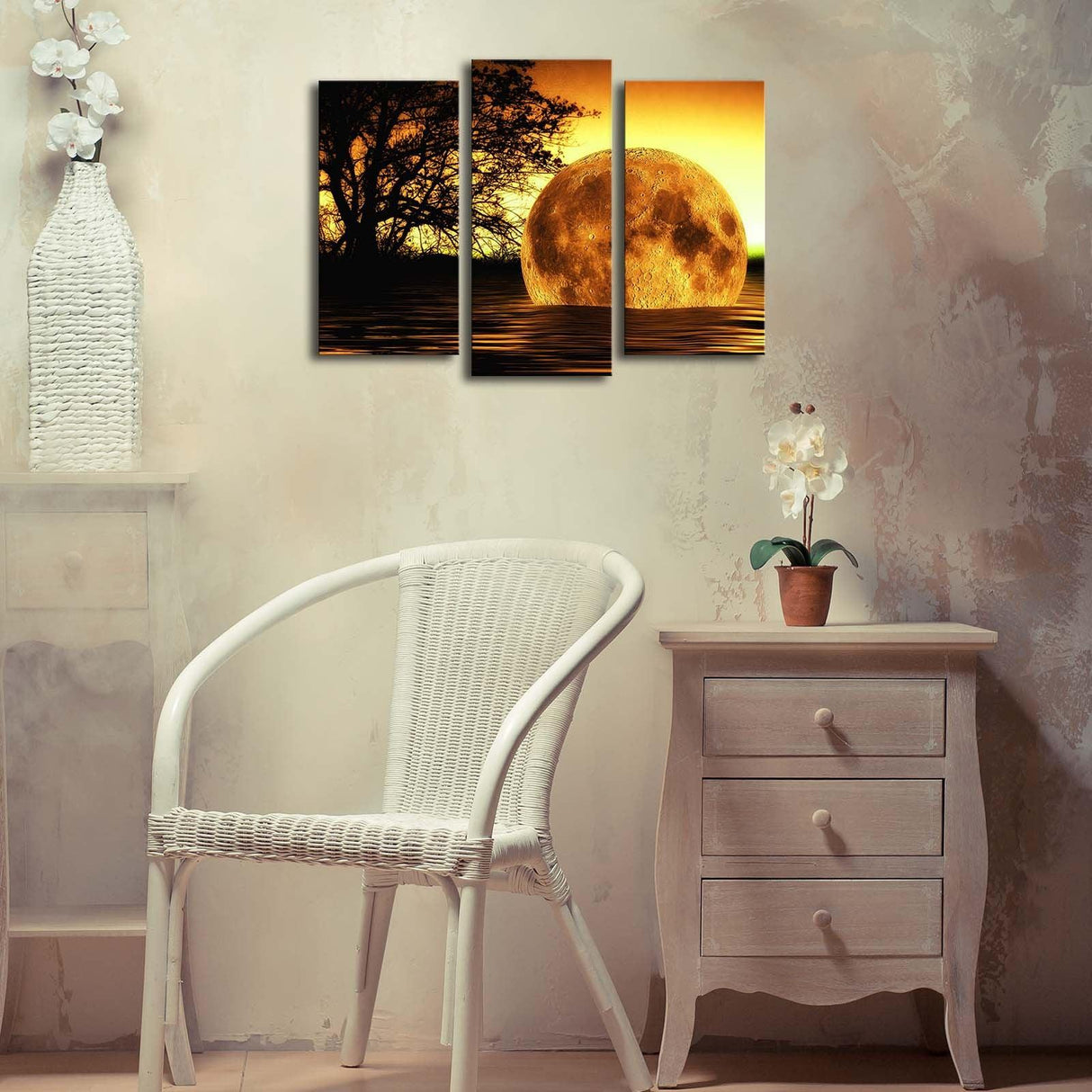 Tablou Canvas cu Led Meteor, Multicolor, 66 x 45 cm