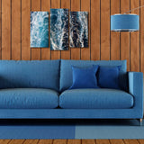 Tablou Canvas cu Led Valuri, Multicolor, 66 x 45 cm