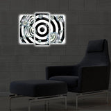 Tablou Canvas cu Led Glob Craciun, Multicolor, 66 x 45 cm