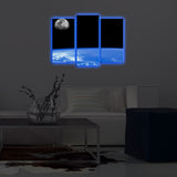 Tablou canvas cu LED 3 bucăți 3PATDACT-31, Multicolor, 66x45x3 cm