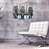 Tablou Canvas cu Led Zebra, Multicolor, 66 x 45 cm