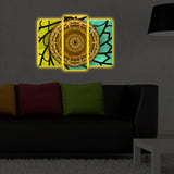 Tablou Canvas cu Led Ochii Capriu, Multicolor, 66 x 45 cm