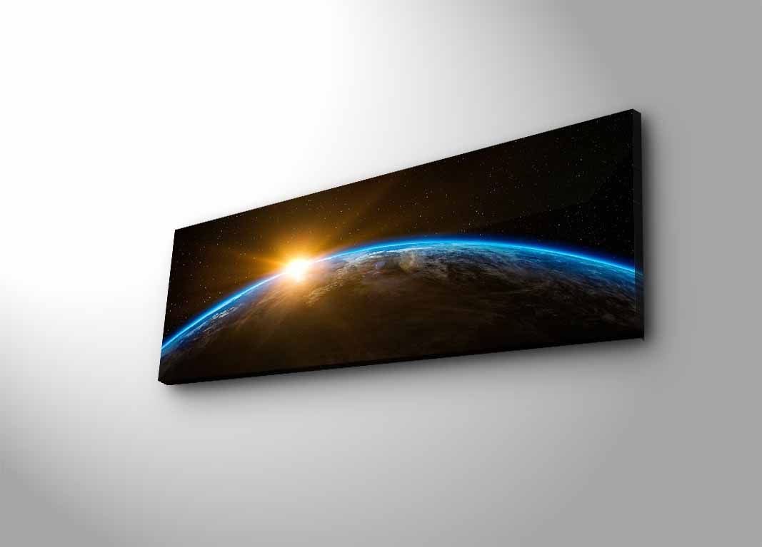 Tablou canvas cu LED 3090NASA-018, Multicolor, 30x90x3 cm