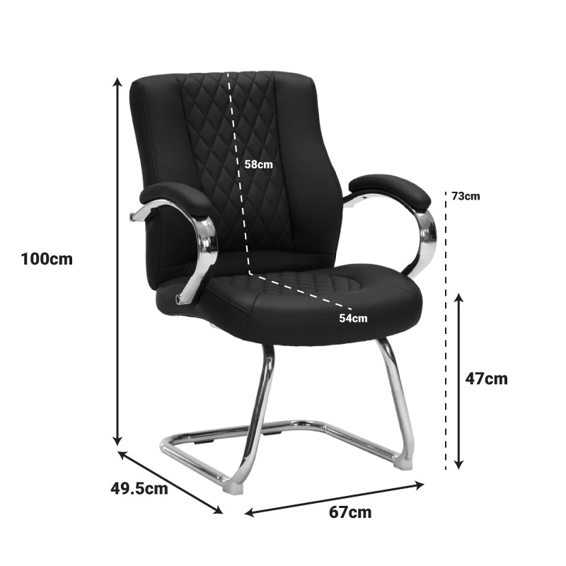 Scaun Thiodore, Negru, 67x50x100 cm