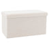 Taburet Forward cu depozitare, textil , gri - bej, 76x38x37 cm