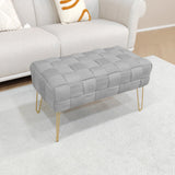 Taburet Wenzo, Catifea, Diverse culori, 82x43x46 cm - Gri