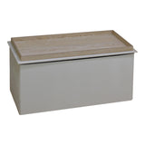 Taburet-trunchi din catifea Koper , Bej, Modern, 76x38x38cm