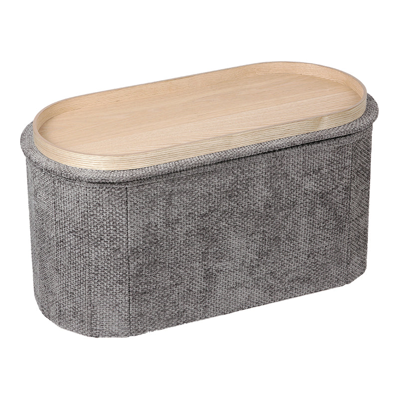 Taburet cu depozitare Trebia, Stofă, Diverse culori, 76x38x38 cm - Gri | SKU: 257-000051 | Taburet cu depozitare Trebia, Stofă, 76x38x38 cm, varianta Gri, produs pentru amenajarea locuinței, disponibil online în România la CasaMob