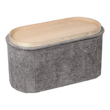 Taburet cu depozitare Trebia, Stofă, Diverse culori, 76x38x38 cm - Gri | SKU: 257-000051 | Taburet cu depozitare Trebia, Stofă, 76x38x38 cm, varianta Gri, produs pentru amenajarea locuinței, disponibil online în România la CasaMob