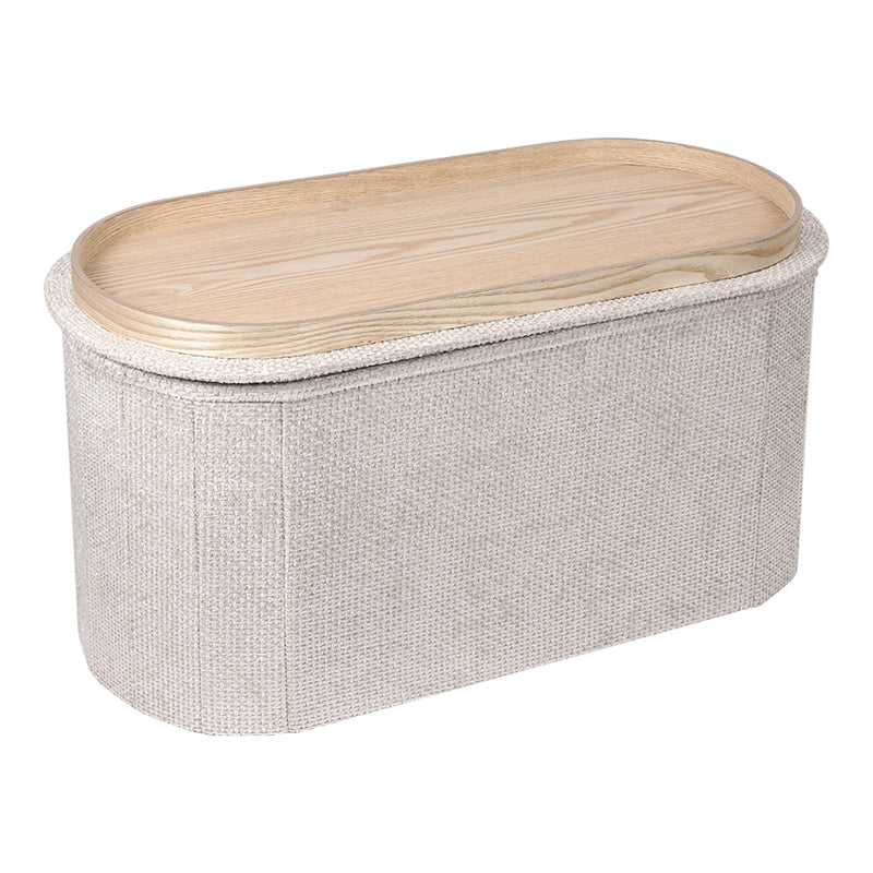 Taburet cu depozitare Trebia, Stofă, Diverse culori, 76x38x38 cm - Crem | SKU: 257-000052 | Taburet cu depozitare Trebia, Stofă, 76x38x38 cm, varianta Crem, produs pentru amenajarea locuinței, disponibil online în România la CasaMob