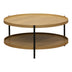 Masa de cafea Portogie mdf nuc - metal negru D80x40cm - 260-000019