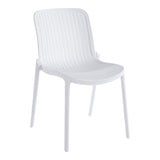 Scaun exterior stivuibil Teragi, Polipropilenă, Alb, 58x44x82 cm