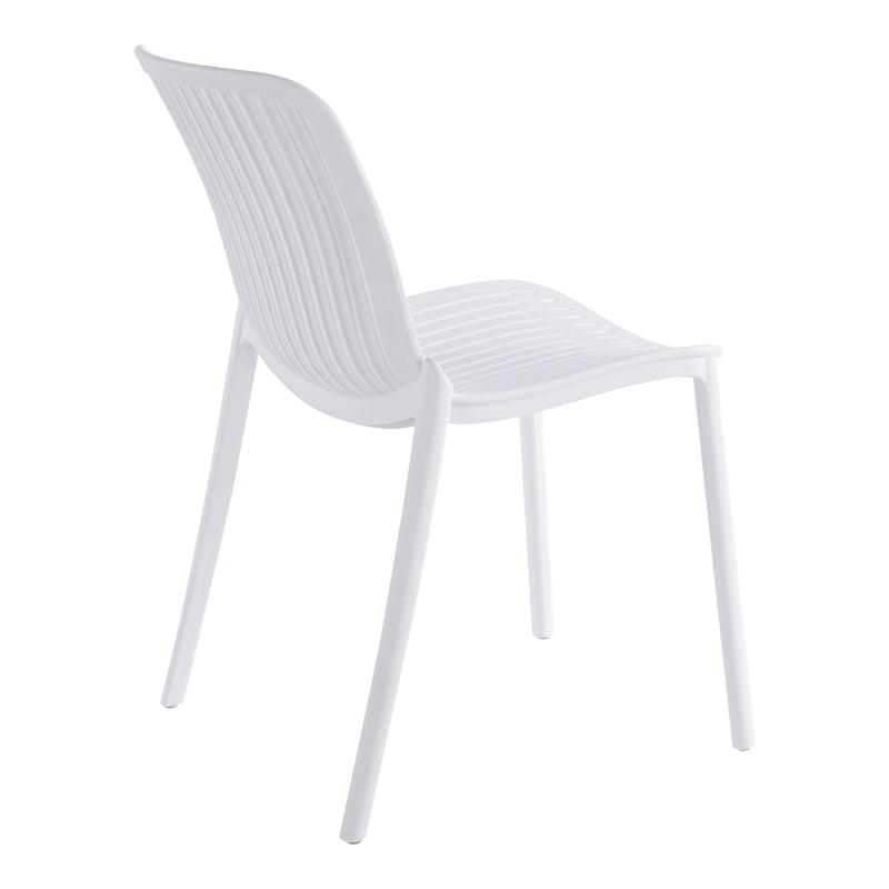 Scaun exterior stivuibil Teragi, Polipropilenă, Alb, 58x44x82 cm