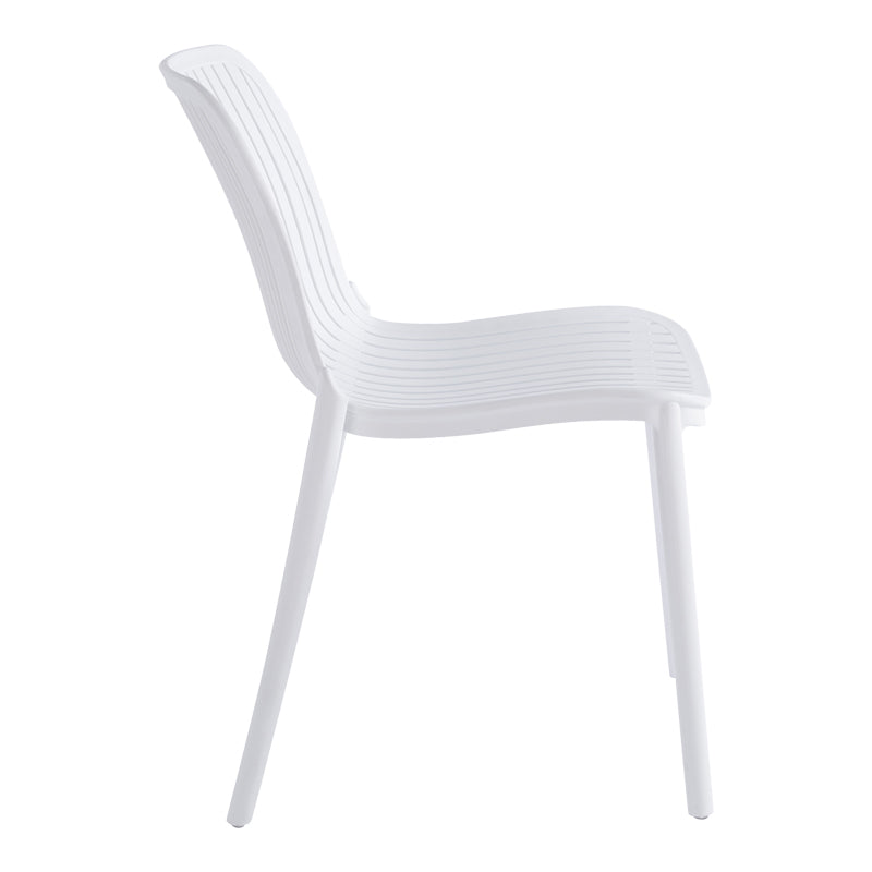 Scaun exterior stivuibil Teragi, Polipropilenă, Alb, 58x44x82 cm
