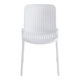Scaun exterior stivuibil Teragi, Polipropilenă, Alb, 58x44x82 cm