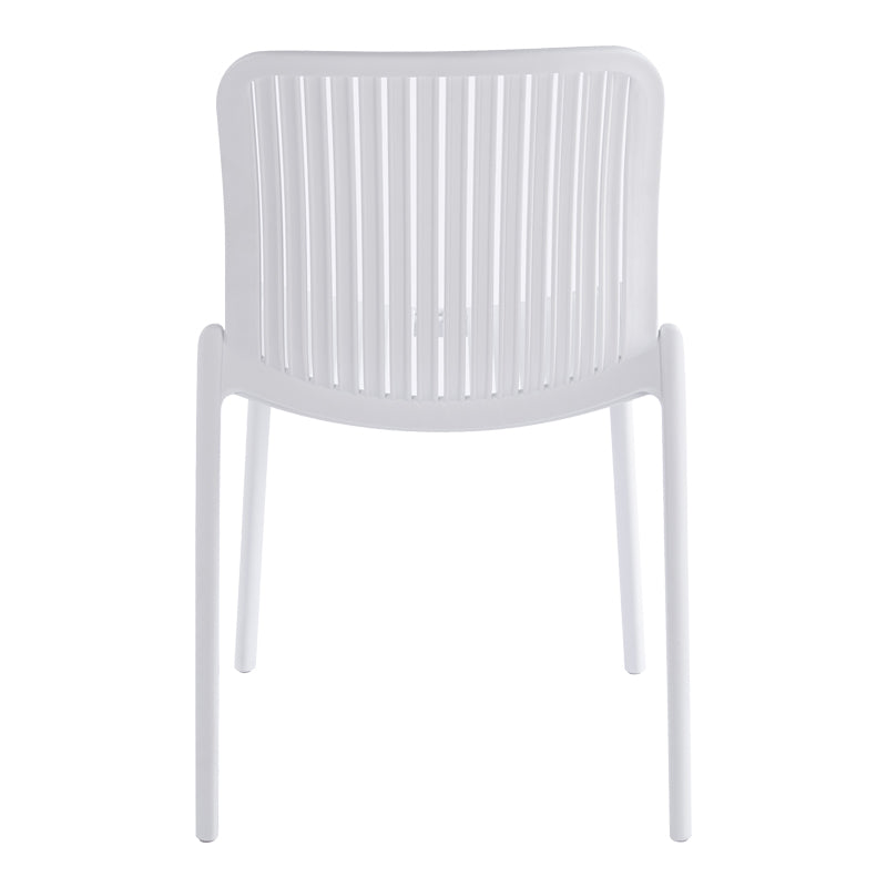 Scaun exterior stivuibil Teragi, Polipropilenă, Alb, 58x44x82 cm