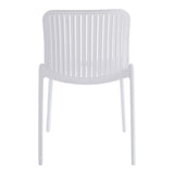 Scaun exterior stivuibil Teragi, Polipropilenă, Alb, 58x44x82 cm