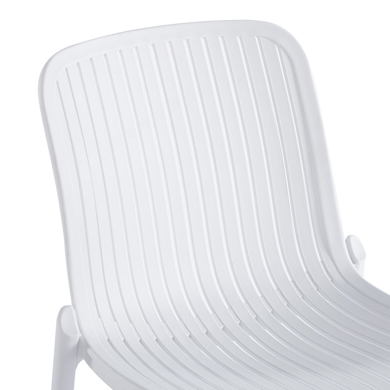Scaun exterior stivuibil Teragi, Polipropilenă, Alb, 58x44x82 cm