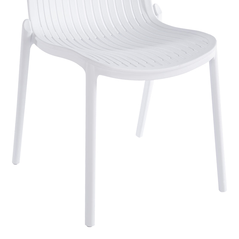 Scaun exterior stivuibil Teragi, Polipropilenă, Alb, 58x44x82 cm