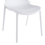 Scaun exterior stivuibil Teragi, Polipropilenă, Alb, 58x44x82 cm