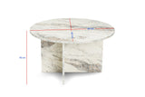 Măsuță de cafea Harmoni, Freesia marble, 80x80x45 cm