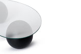 Măsuță de cafea Sphere, Negru - Transparent, 120x70x30 cm