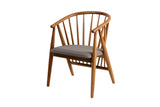 Scaun Doris, Stejar - Gri, 58x56x82 cm