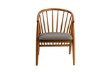 Scaun Doris, Stejar - Gri, 58x56x82 cm