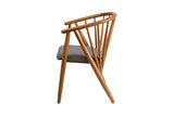 Scaun Doris, Stejar - Gri, 58x56x82 cm