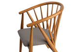 Scaun Doris, Stejar - Gri, 58x56x82 cm