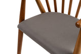 Scaun Doris, Stejar - Gri, 58x56x82 cm