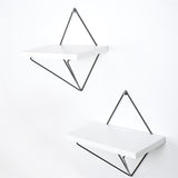 Raft de perete Wr060, Negru - Alb, 30x14x30 cm