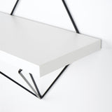 Raft de perete Wr060, Negru - Alb, 30x14x30 cm